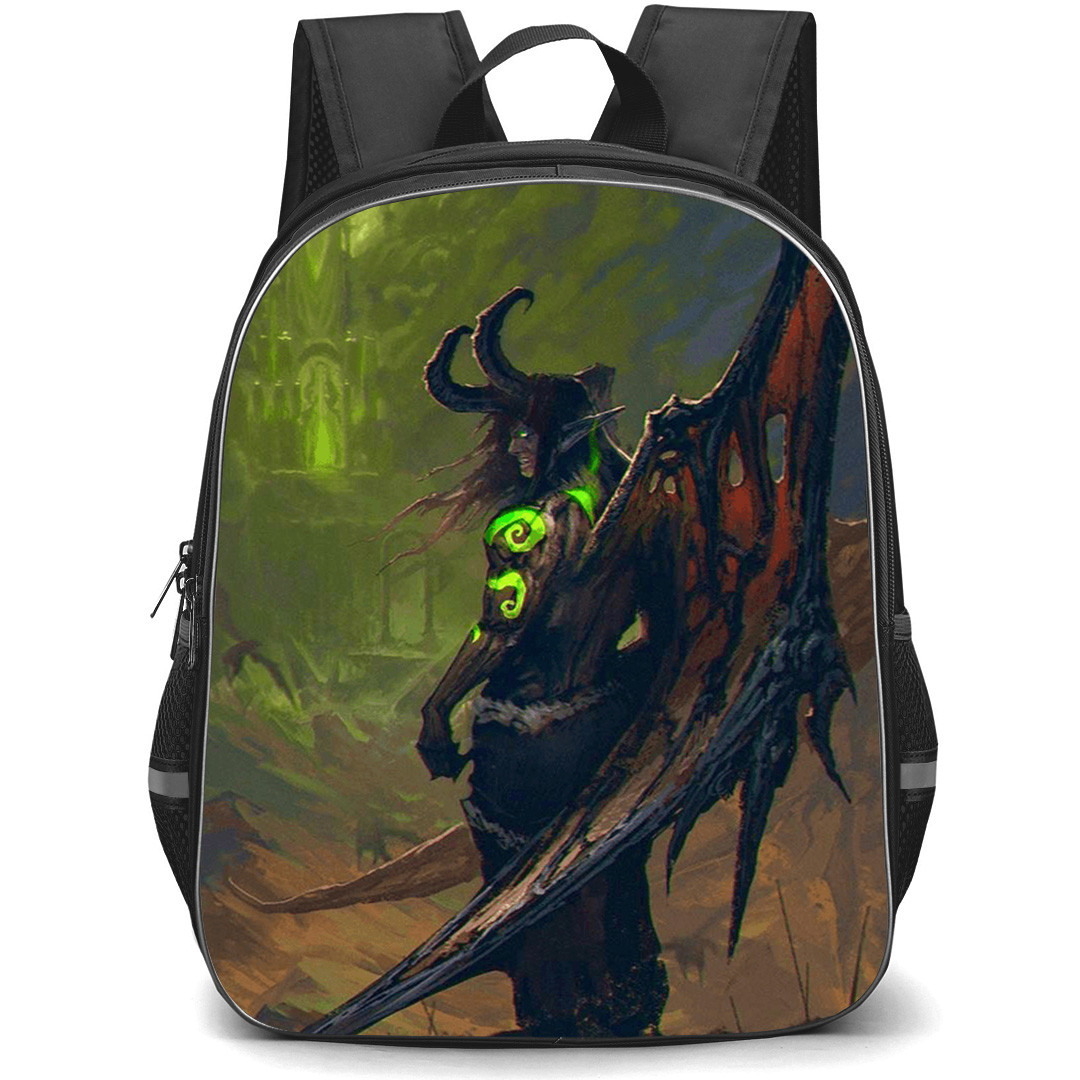 World of Warcraft Illidan Stormrage Backpack School Bag StudentPack - Legion Illidan Stormrage Portrait