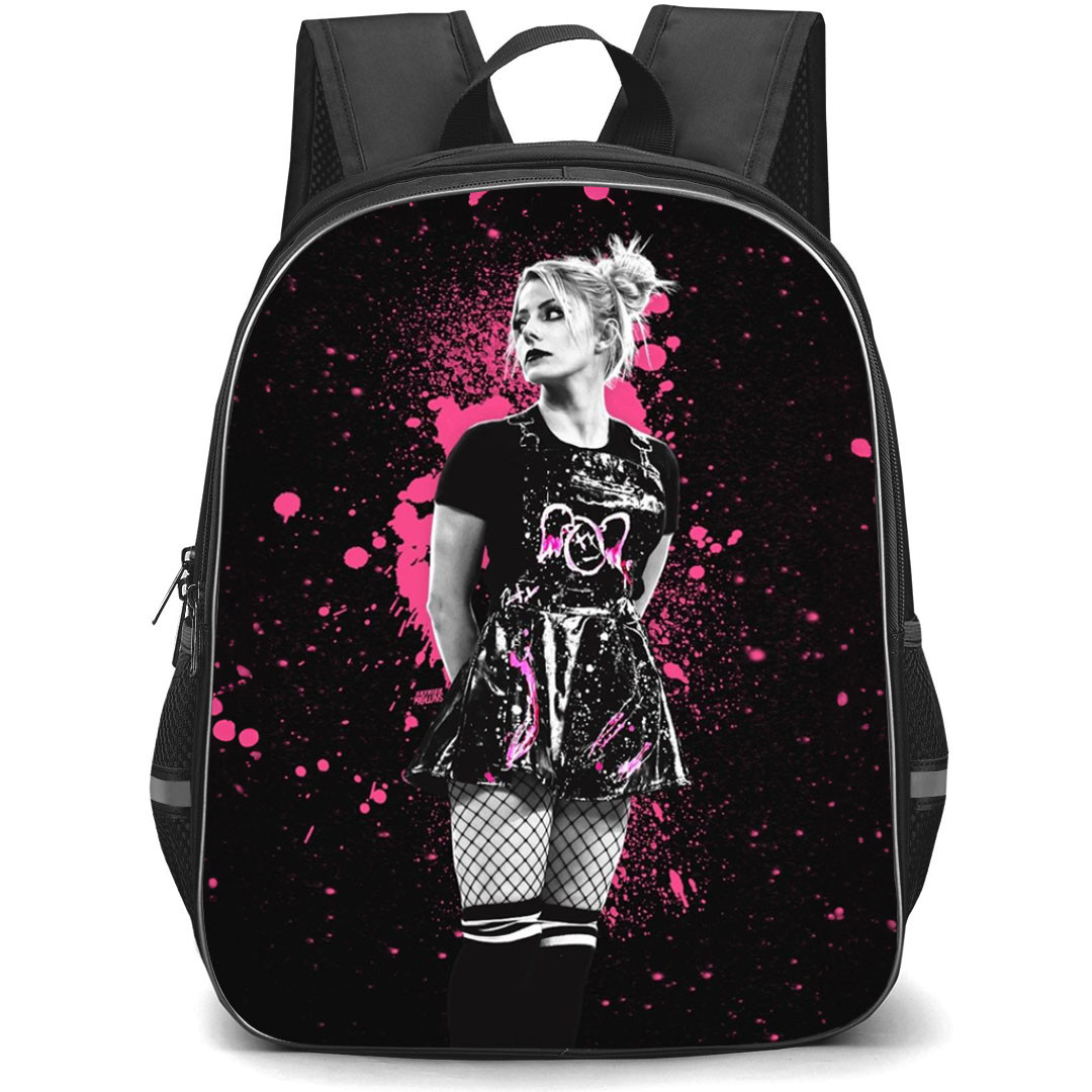 WWE Alexa Bliss Backpack StudentPack - Alexa Bliss Grayscale Pink Splash