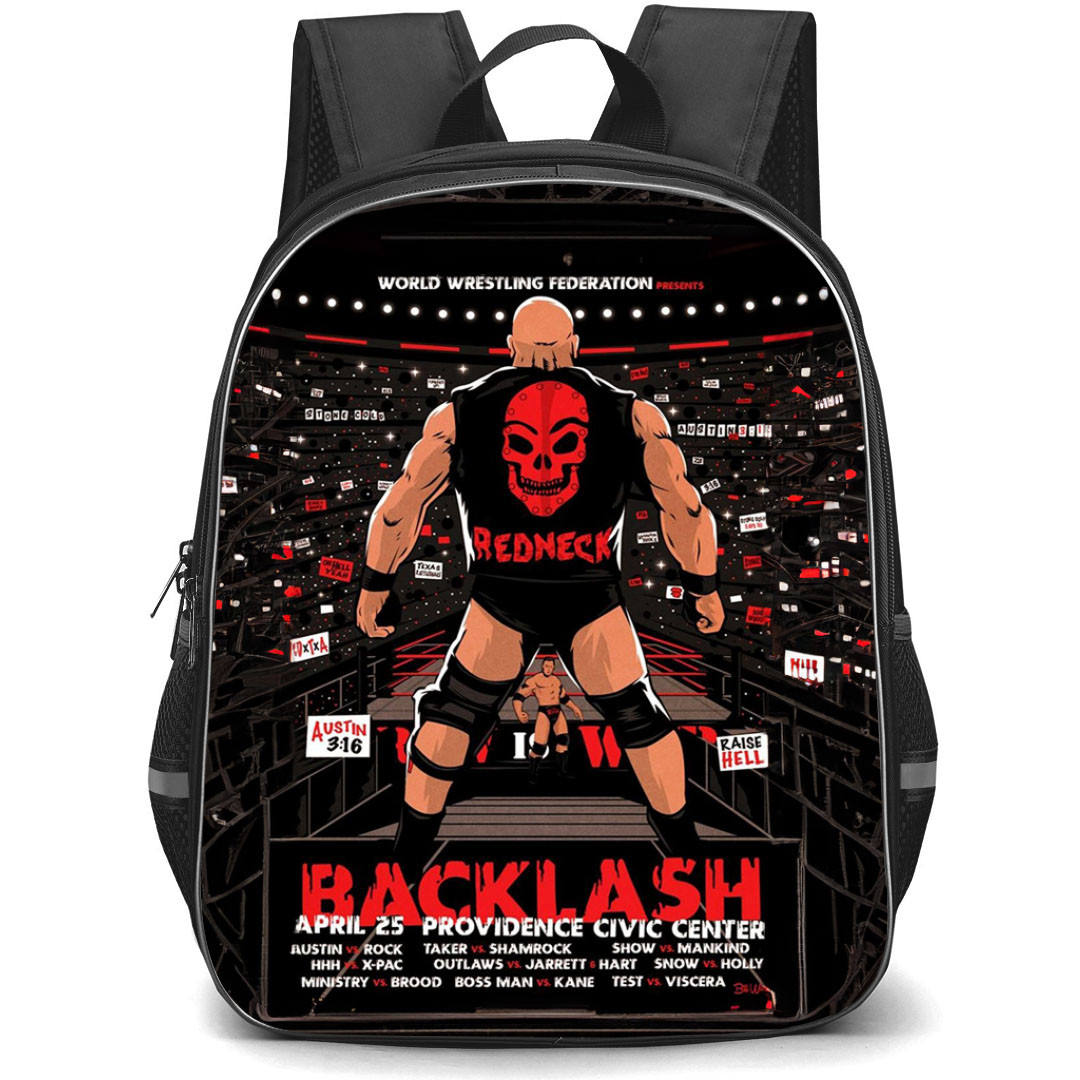 WWE Steve Austin Backpack StudentPack - Steve Austin Back Portrait Cartoon Art