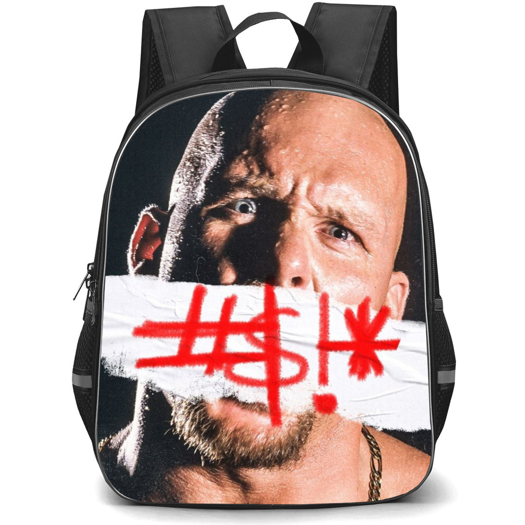 WWE Stone Cold Steve Austin Backpack StudentPack - Stone Cold Steve Austin Pop Headshot