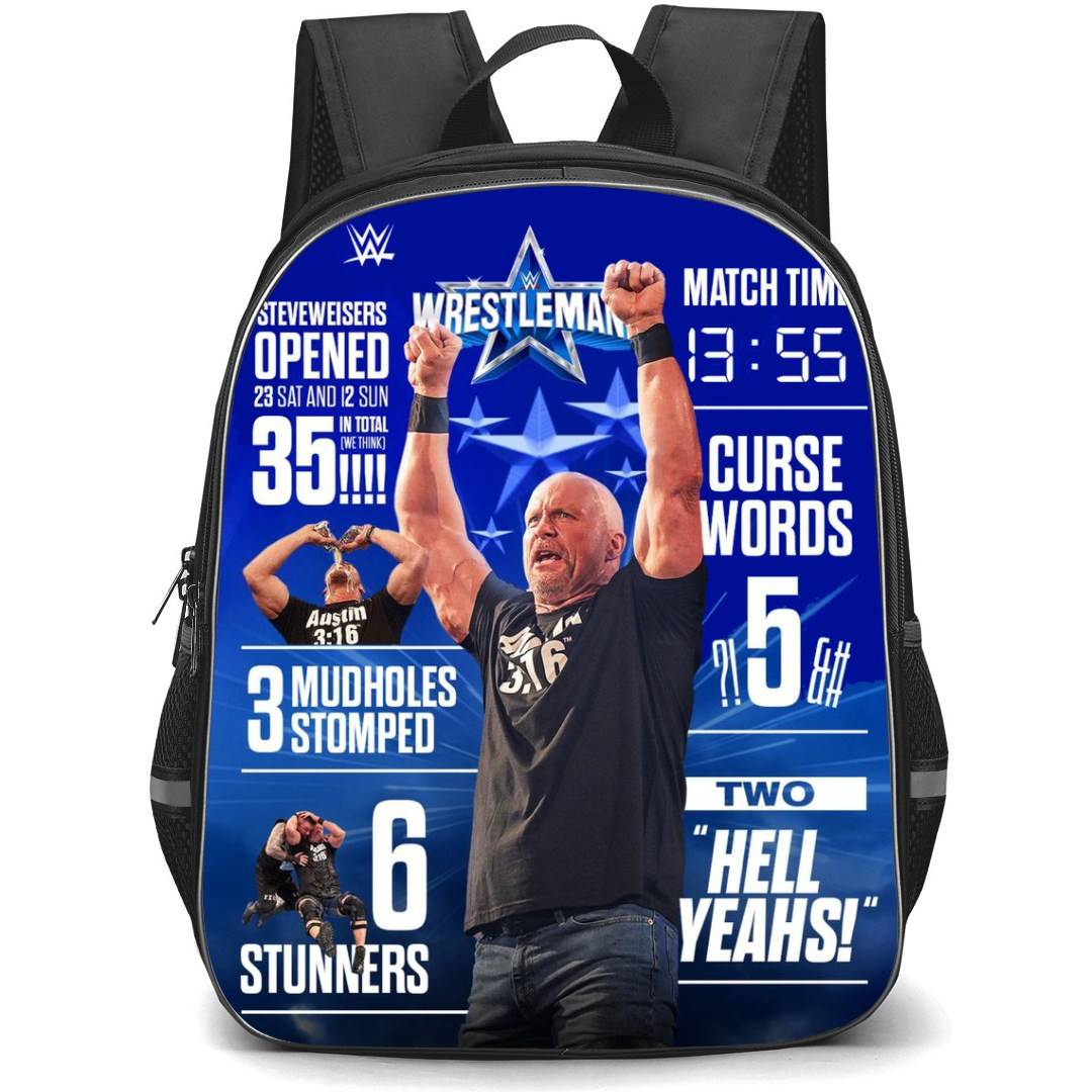 WWE Stone Cold Steve Austin Backpack StudentPack - Stone Cold Steve Austin Word Art