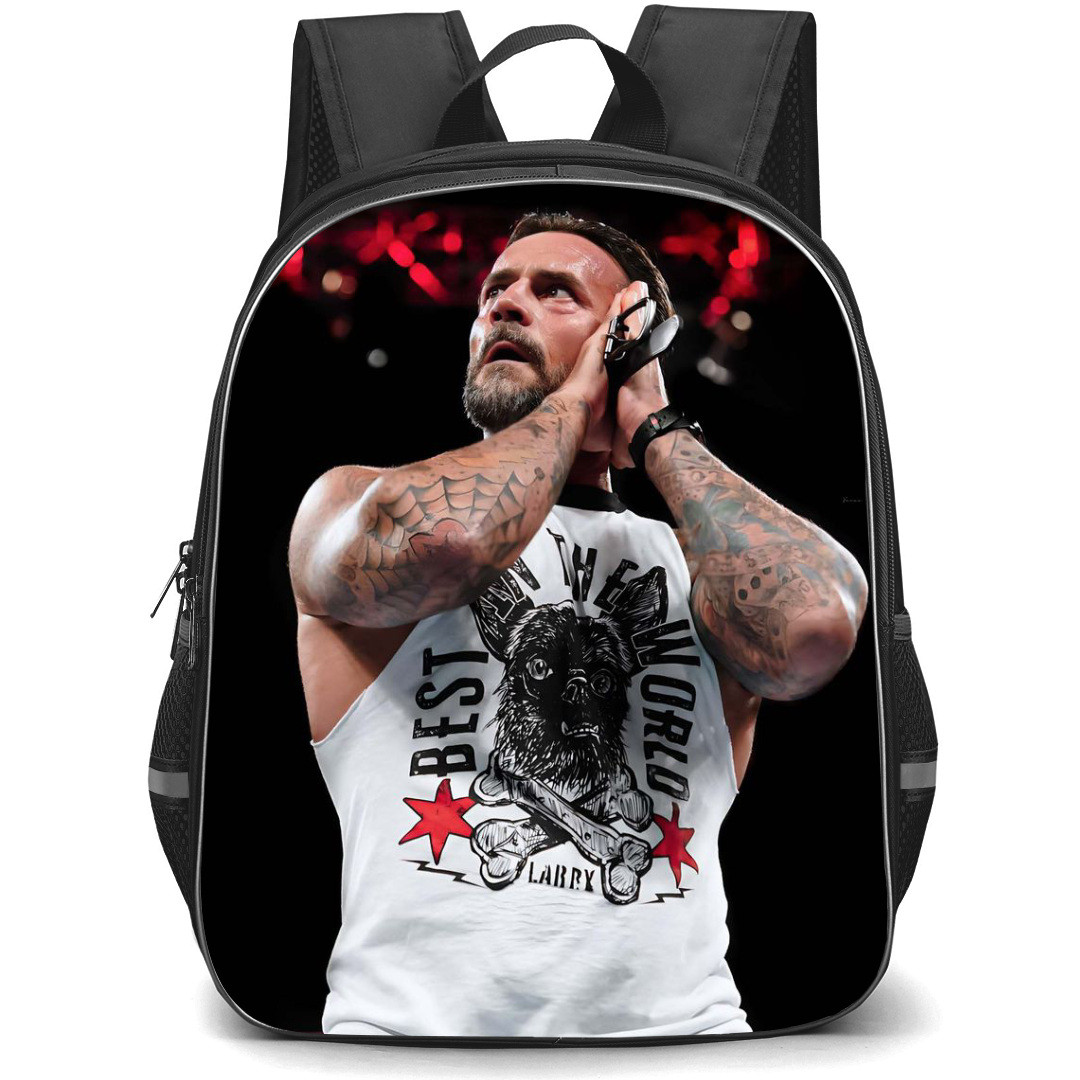 WWE CM Punk Backpack StudentPack - CM Punk Side Portrait