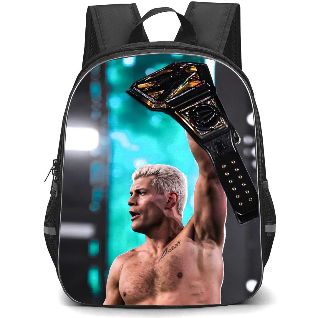 Cody Rhodes Backpack StudentPack - Cody Rhodes Holding Title Belts And Celebrating Poster