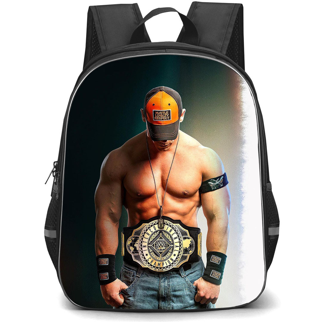 WWE John Cena Backpack StudentPack - John Cena Championship Belt Portrait