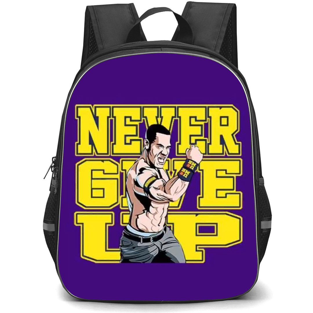 WWE John Cena Backpack StudentPack - John Cena Never Give Up Cartoon Art