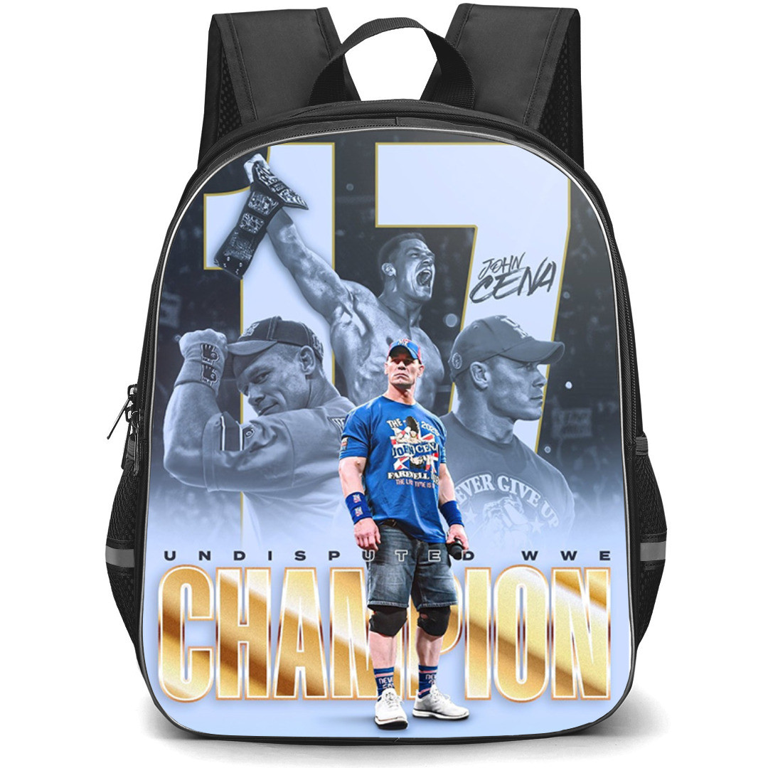 John Cena Backpack StudentPack - John Cena Standing On Grayscale Graphic Art Background