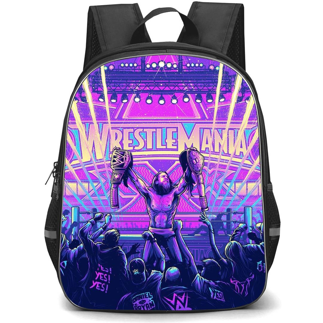WWE Daniel Bryan Backpack StudentPack - Daniel Bryan Champion Belt Cartoon Art