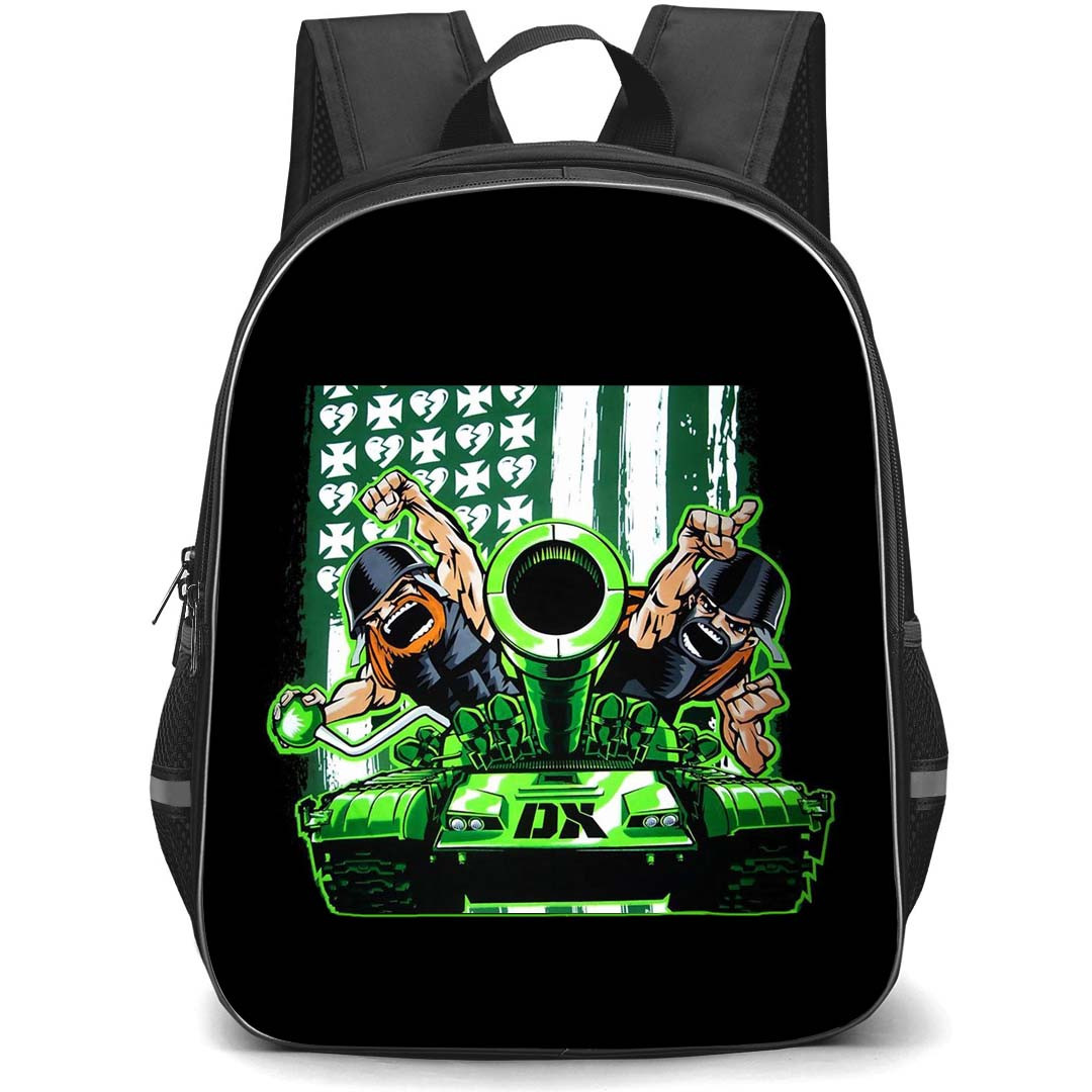 WWE Backpack StudentPack - WWE DX Army Cartoon Art On Black Background