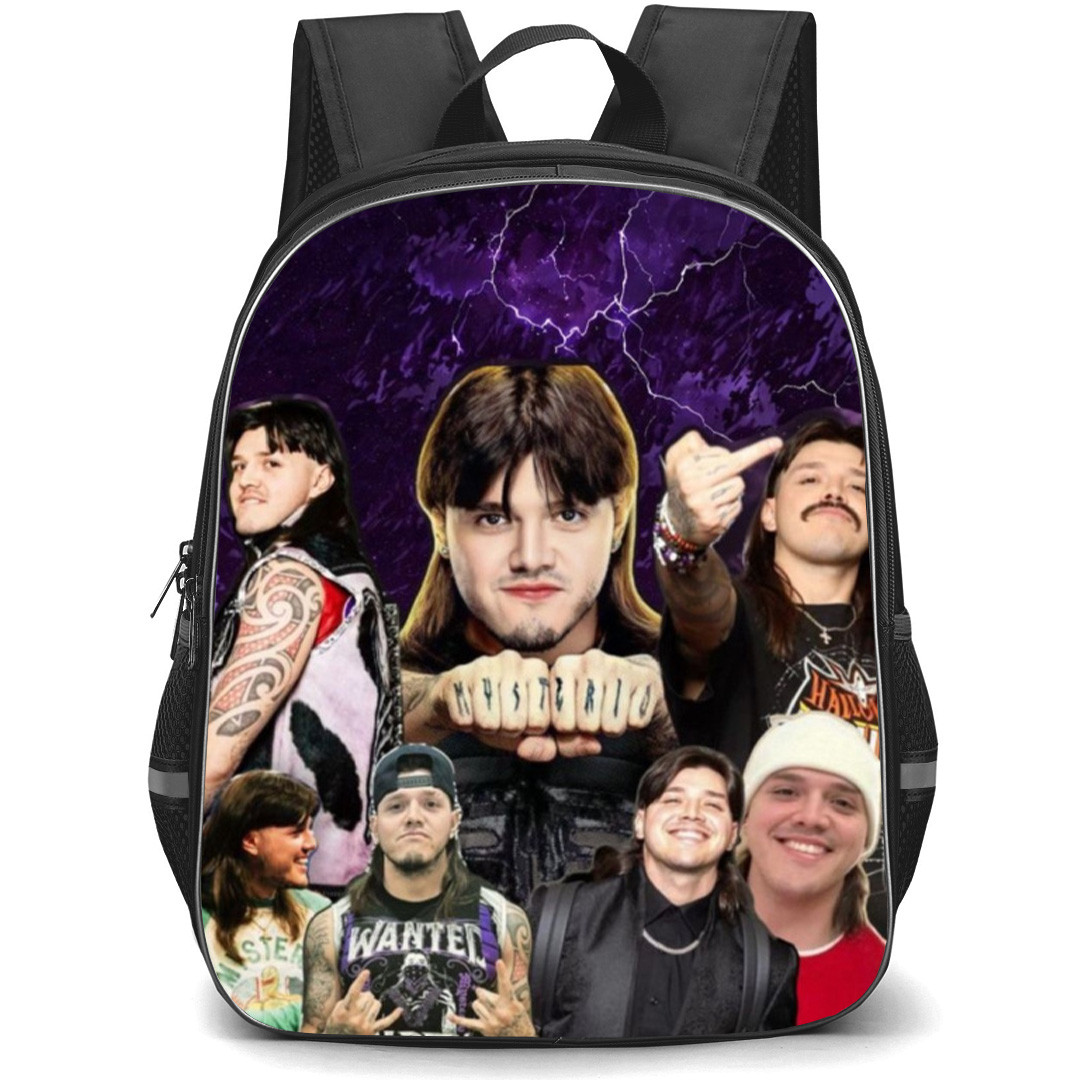 WWE Dominik Mysterio Backpack School Bag StudentPack - Dominik Mysterio Smiling Portrait Collage Poster
