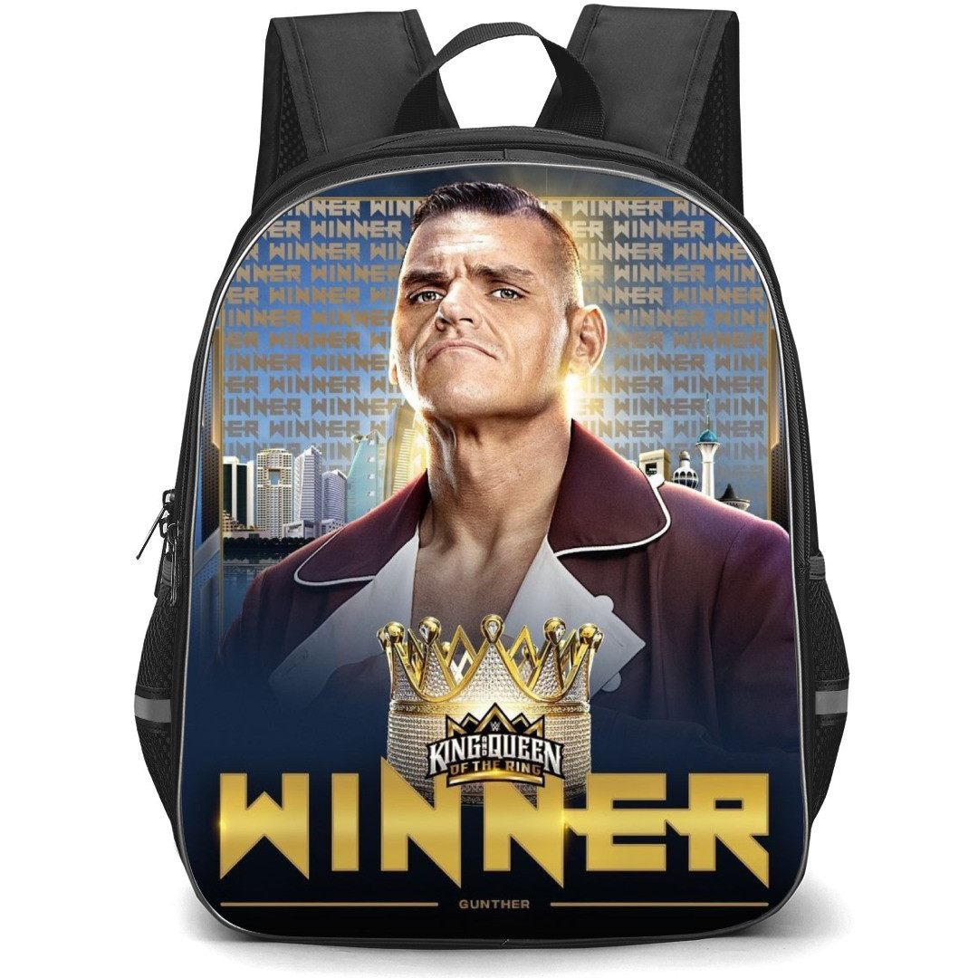 WWE Gunther Backpack StudentPack - Gunther Poster Blue Background