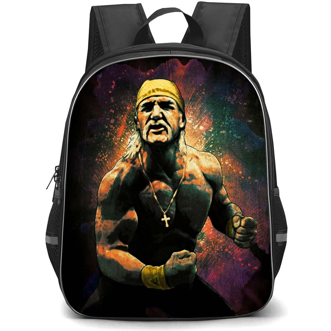 WWE Hollywood Hulk Hogan Backpack StudentPack - On Colorful Splash Background