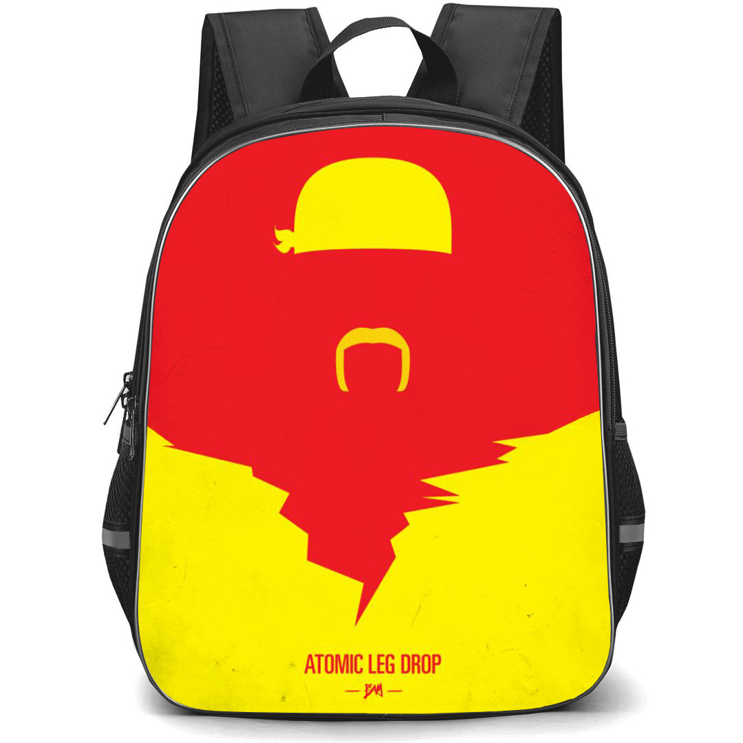 WWE Hollywood Hulk Hogan Backpack StudentPack - Red Yellow Minimalist Art Poster