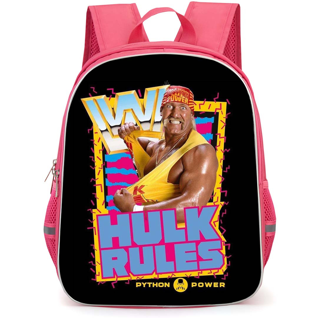 WWE Hollywood Hulk Hogan Backpack StudentPack - Retro 80s 90s Memphis Rules Poster