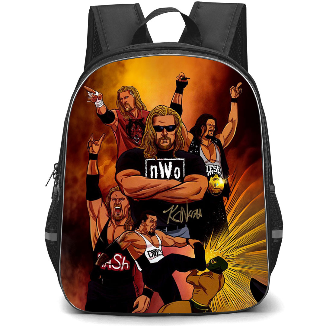 WWE Kevin Nash Backpack StudentPack - Kevin Nash Portrait Poster Cartoon Art
