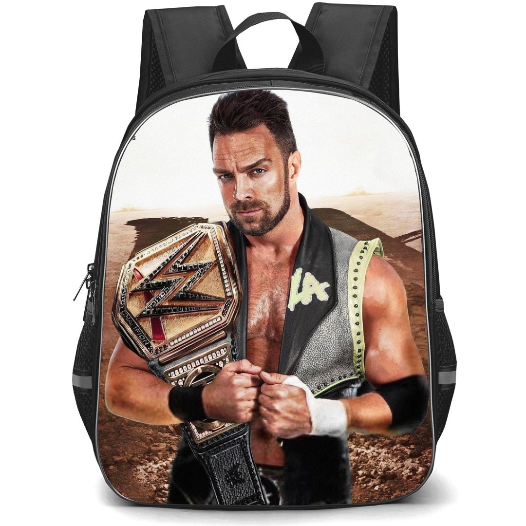 WWE LA Knight Backpack StudentPack - LA Knight Portrait Brown Background