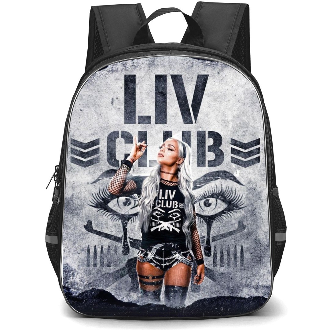 WWE Liv Morgan Backpack StudentPack - WWE Liv Morgan Standing On Liv Club Background Poster