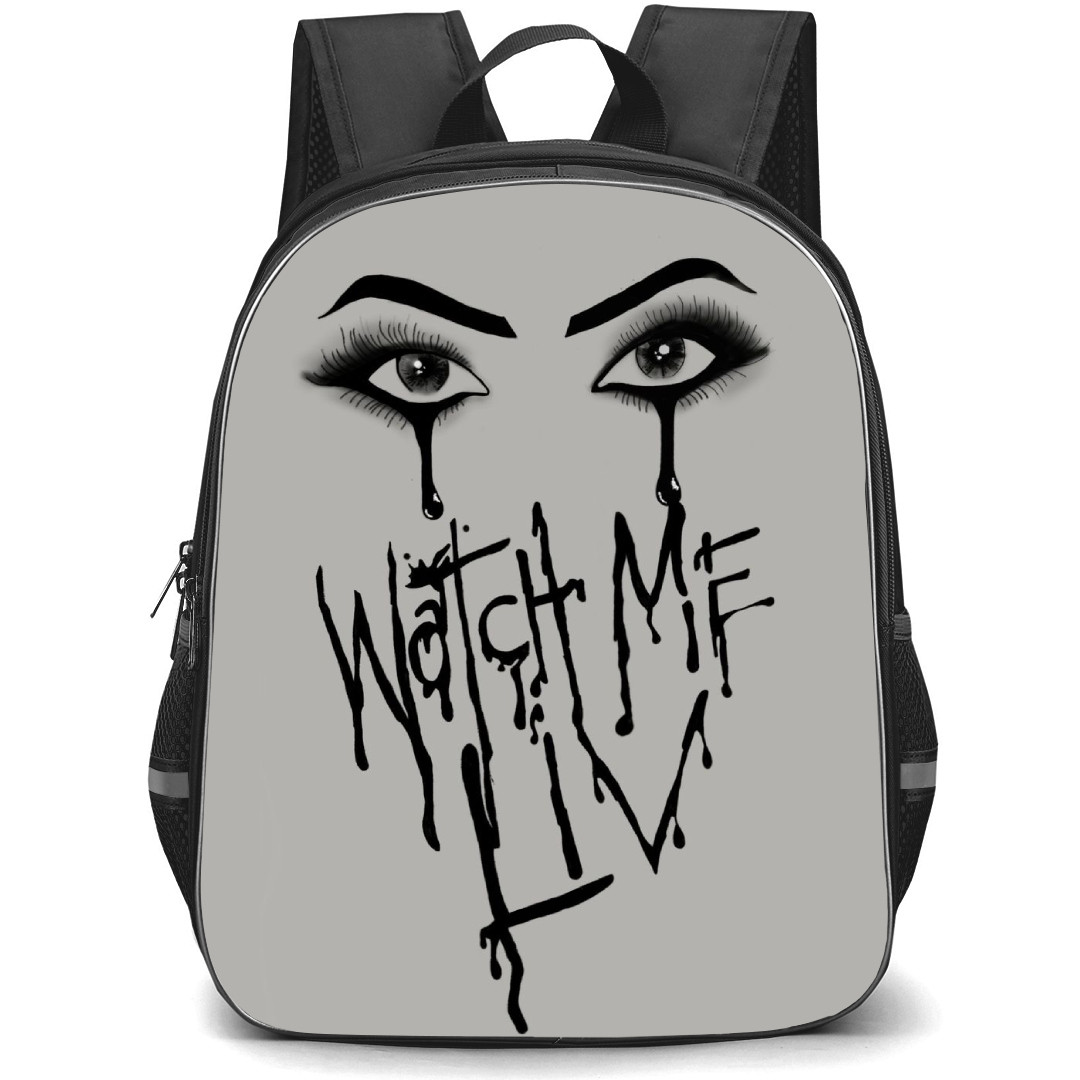 WWE Liv Morgan Backpack StudentPack - WWE Liv Morgan Watch Me Liv Dripping Black Art On Gray Background