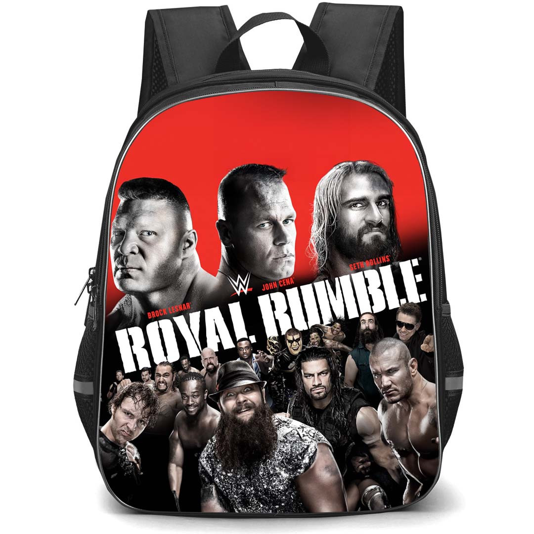 WWE Backpack StudentPack - WWE Royal Rumble Brock Lesnar John Cena And Seth Rollins Poster