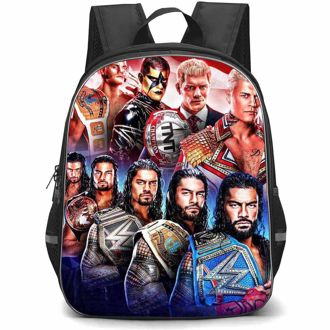 WWE Backpack StudentPack - WWE Roman Reigns And Cody Rhodes Transformation Poster