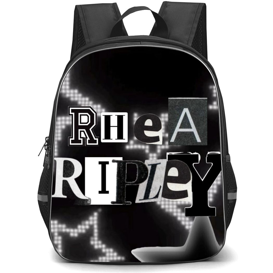 Rhea Ripley Backpack StudentPack - Rhea Ripley Name Lettering Grayscale Poster