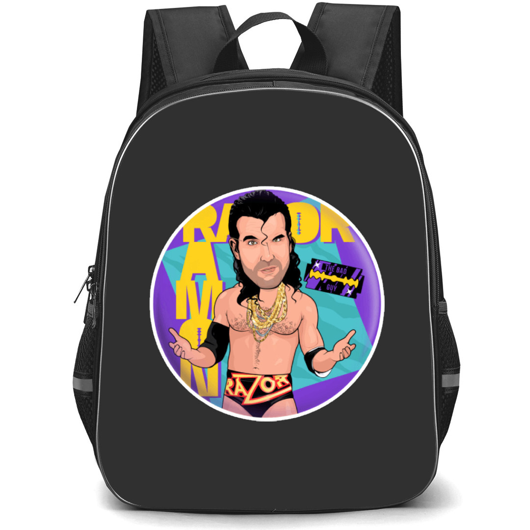 WWE Razor Ramon Backpack StudentPack - Smirk Chibi Portrait Sticker