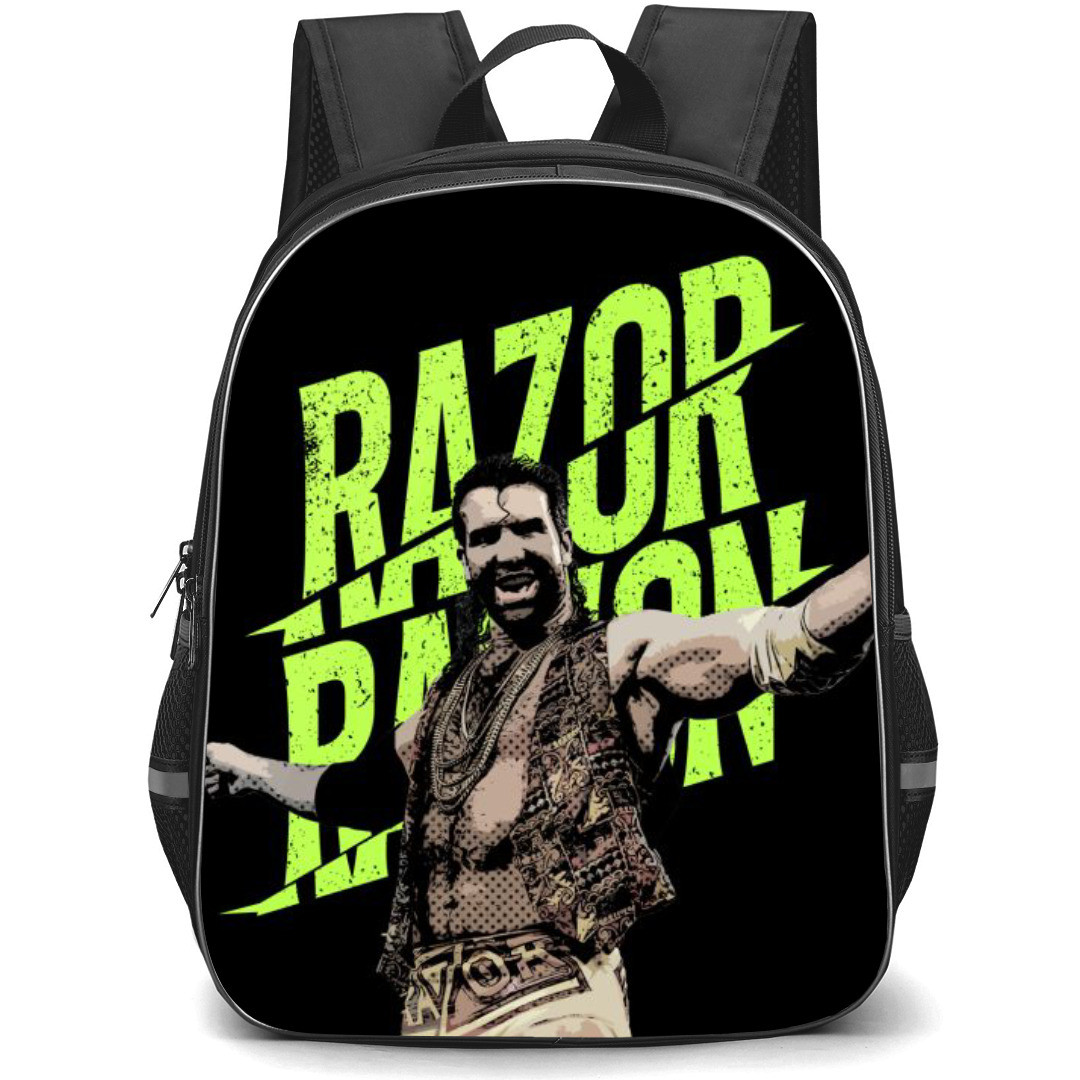 WWE Razor Ramon Backpack StudentPack - Smiling Portrait Retro Style Poster