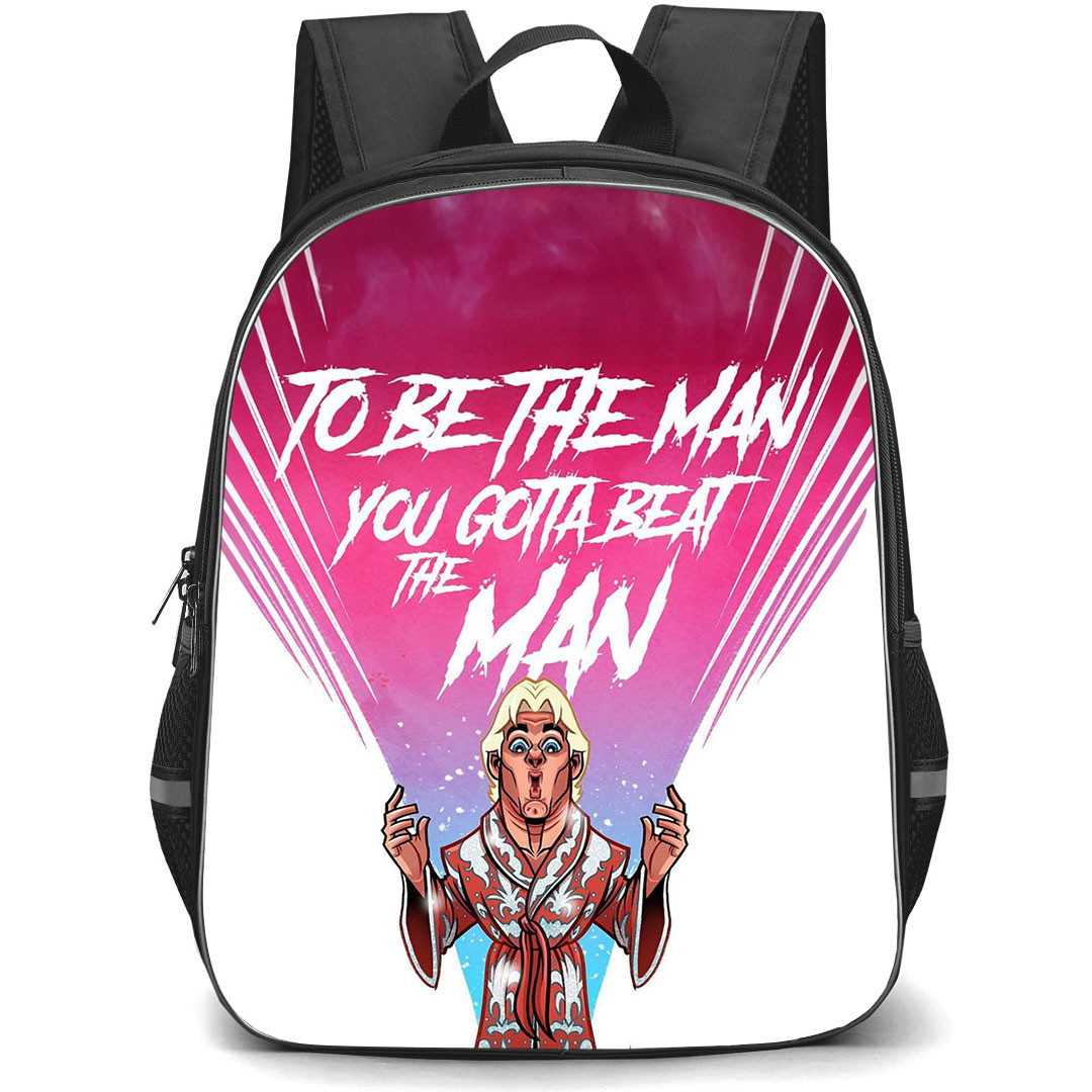 WWE Ric Flair Backpack StudentPack - Ric Flair Quote Cartoon Art