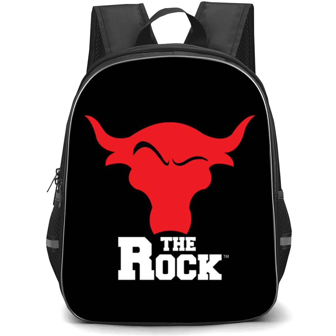 WWE The Rock Backpack StudentPack - The Rock Bull Black Background