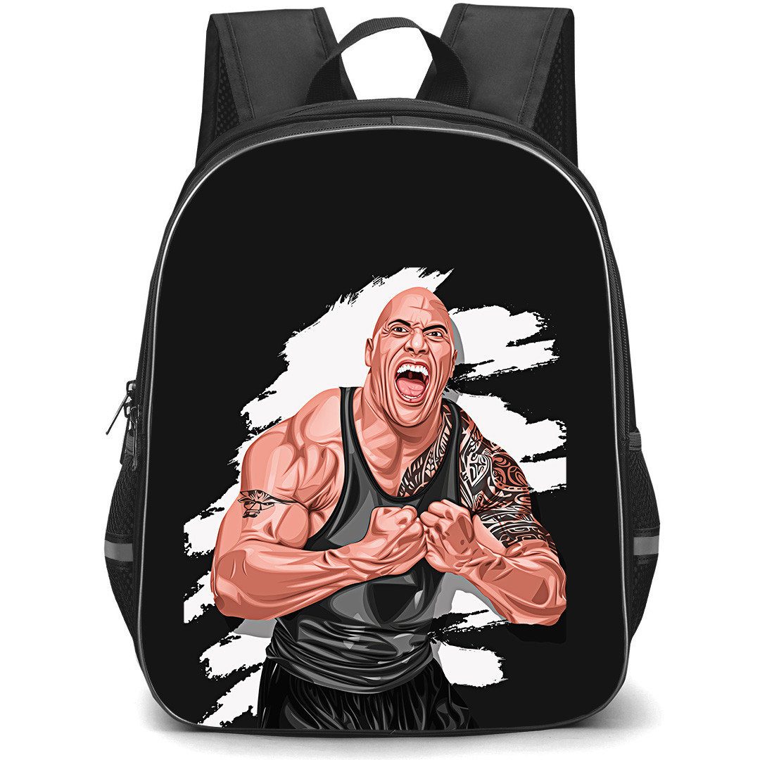 WWE The Rock Backpack StudentPack - The Rock Rage Cartoon Art