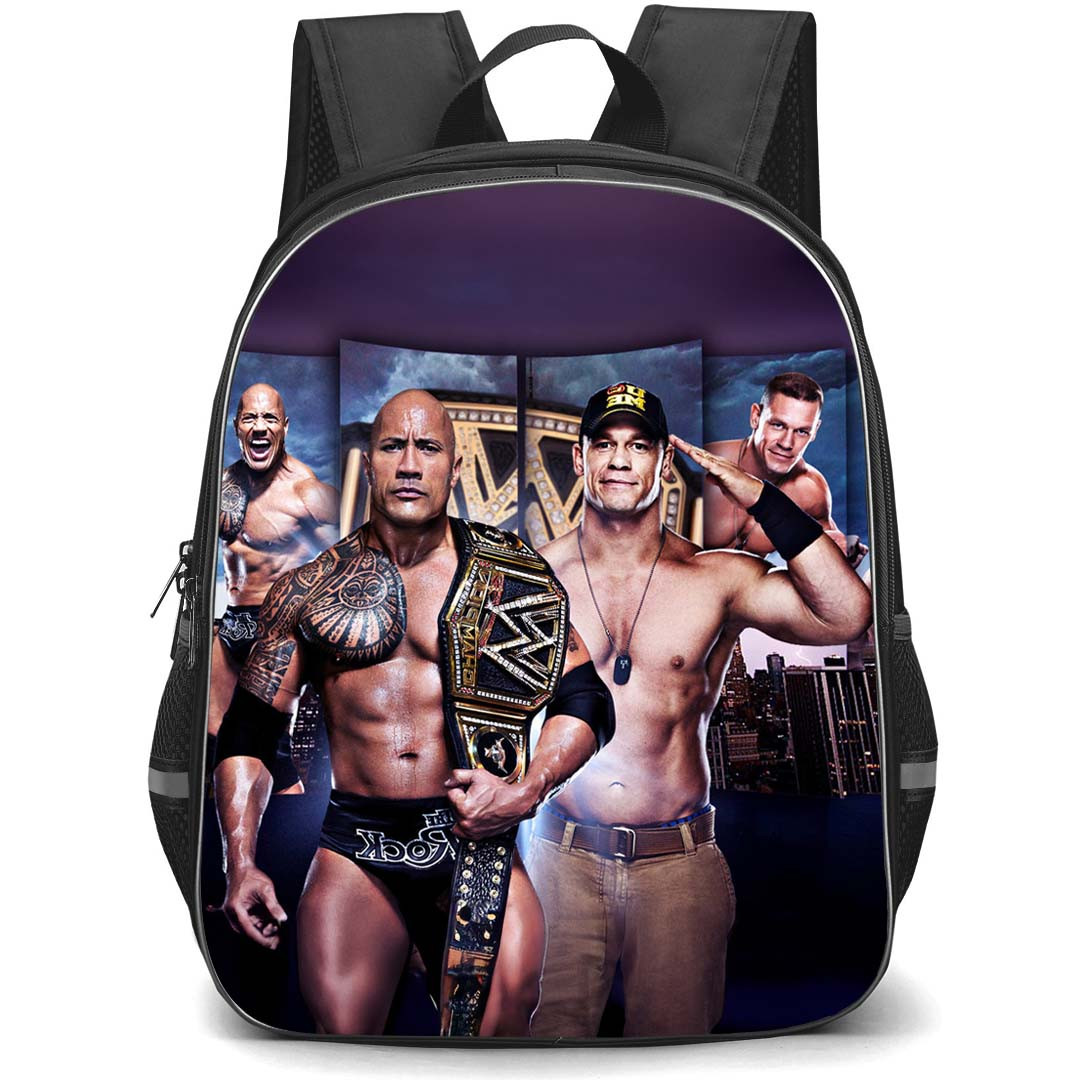 WWE Backpack StudentPack - WWE The Rock And John Cena Portrait Poster
