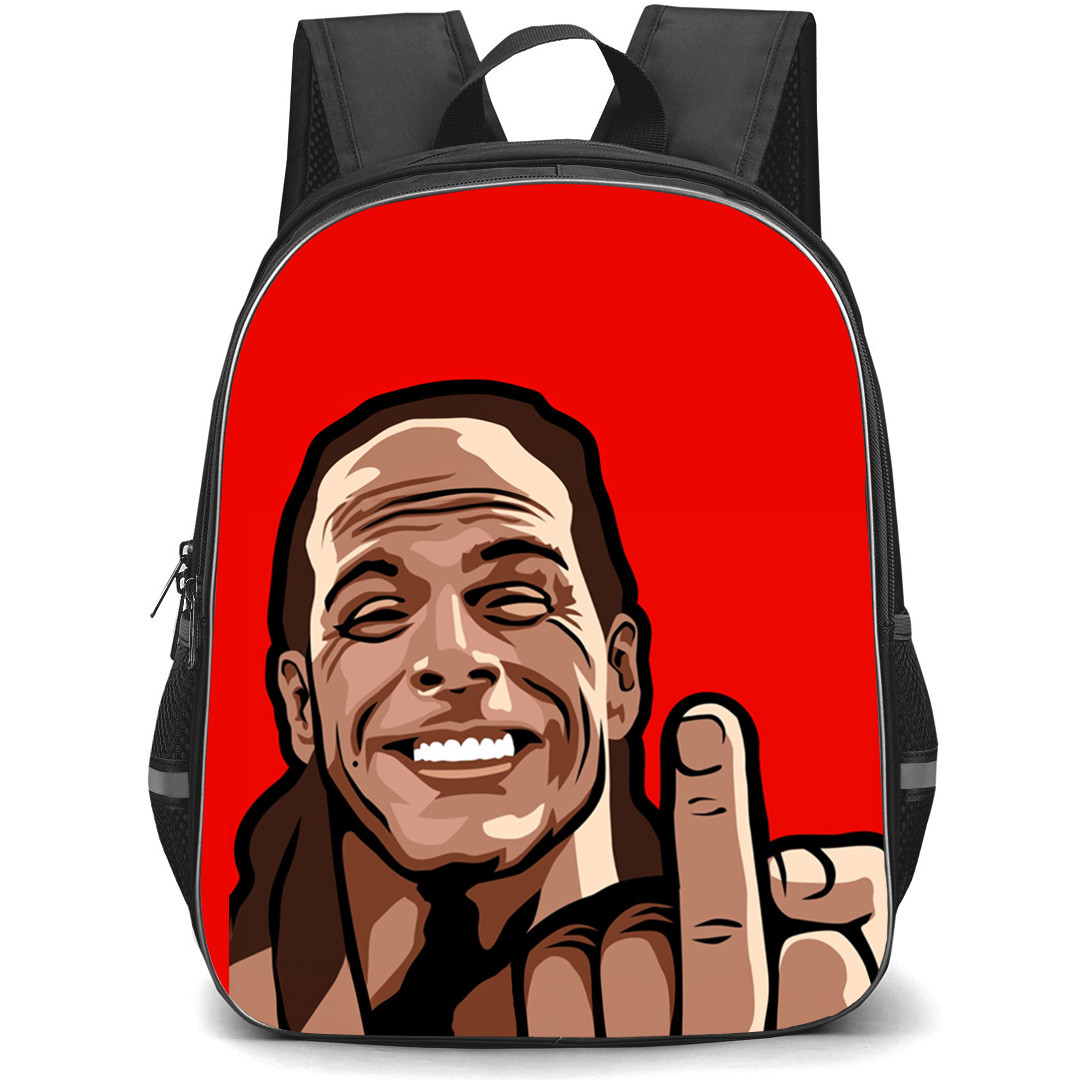 WWE Shawn Michael Backpack StudentPack - Shawn Michael Bad Finger Cartoon Art