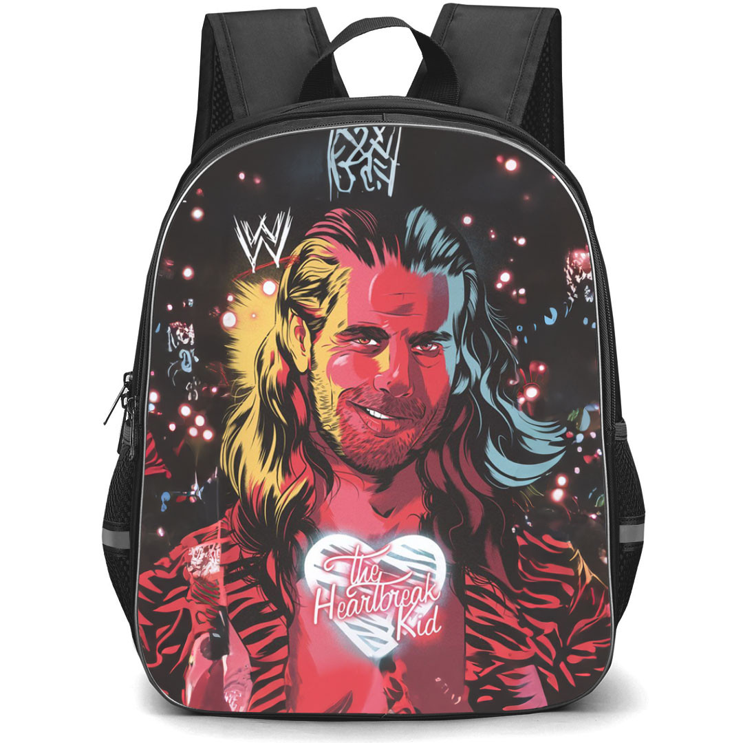 WWE Shawn Michael Backpack StudentPack - Shawn Michael Smirk Portrait Cartoon Art
