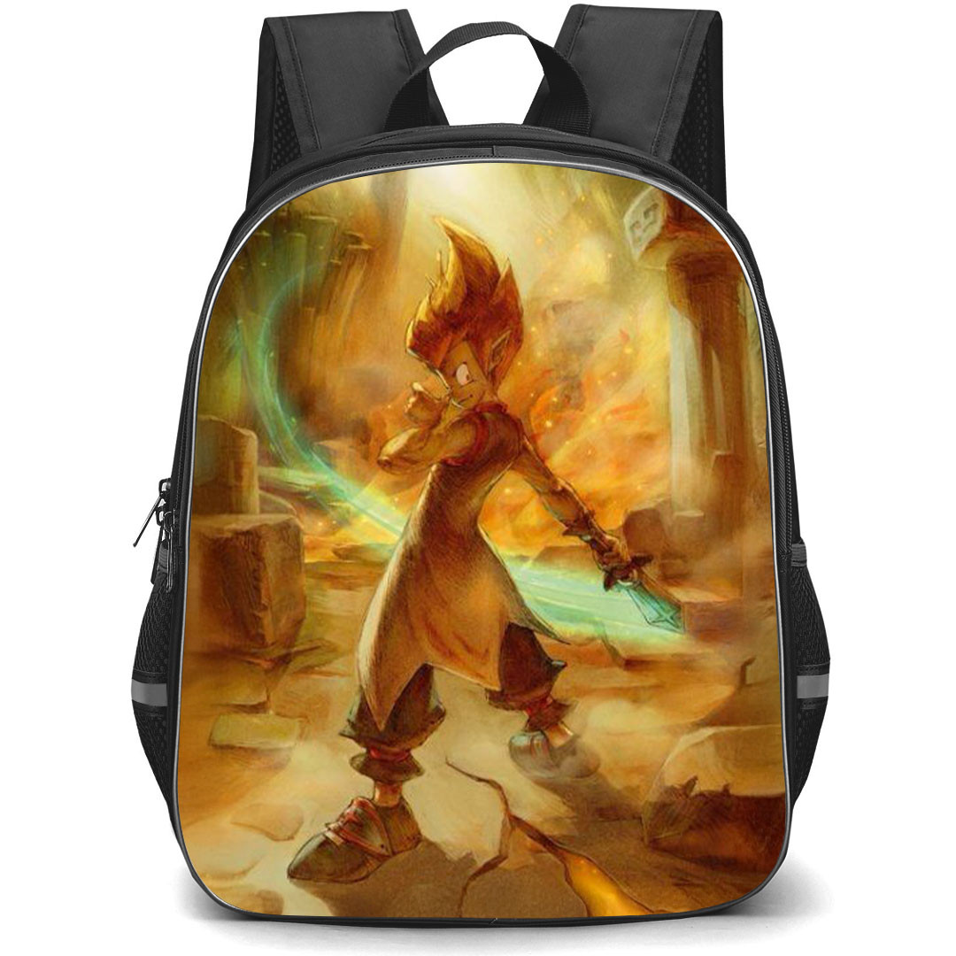 Wakfu Sir Percedal Of Sadlygrove Backpack StudentPack - Wakfu Sir Percedal Of Sadlygrove In A Action Posture Anime Art Poster
