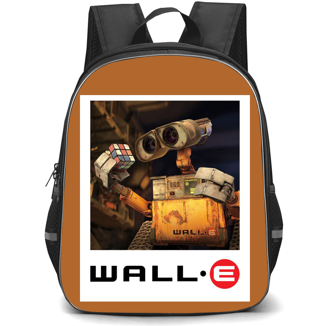 Wall E Backpack StudentPack - Wall E Astronaut Holding Rubiks Cube Square Sticker