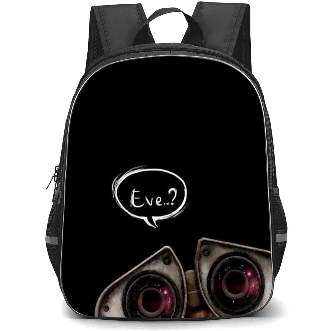 Wall E Eve Backpack StudentPack - Wall E Eve Peeking On Dark Background