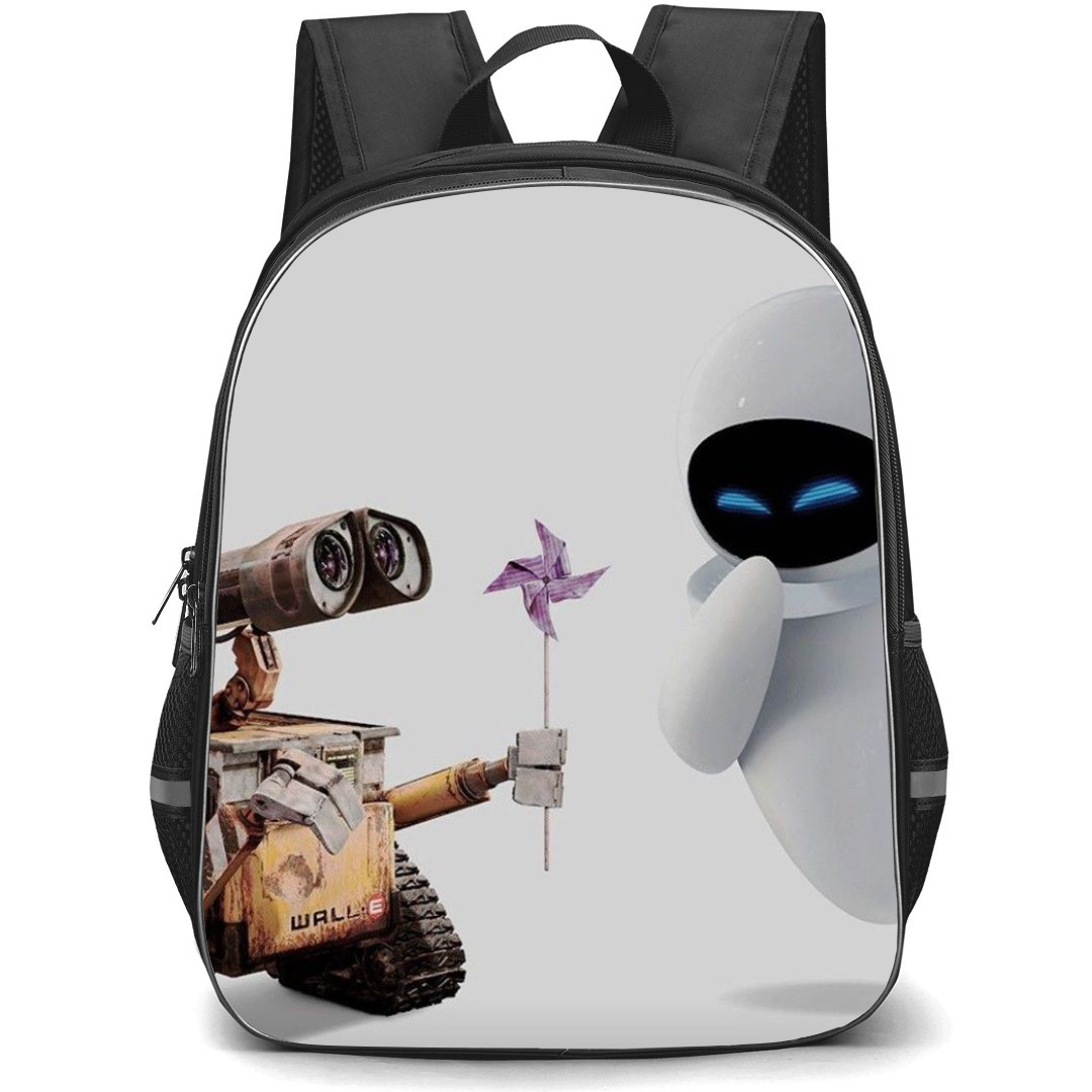 Wall E Backpack StudentPack - Wall E Gives Flower To Eve Poster