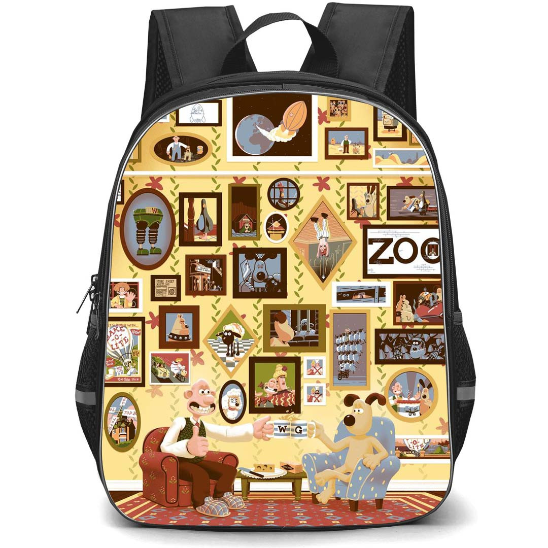 Wallace and Gromit Backpack StudentPack - Wallace and Gromit Enjoy coffee and Cakes Poster