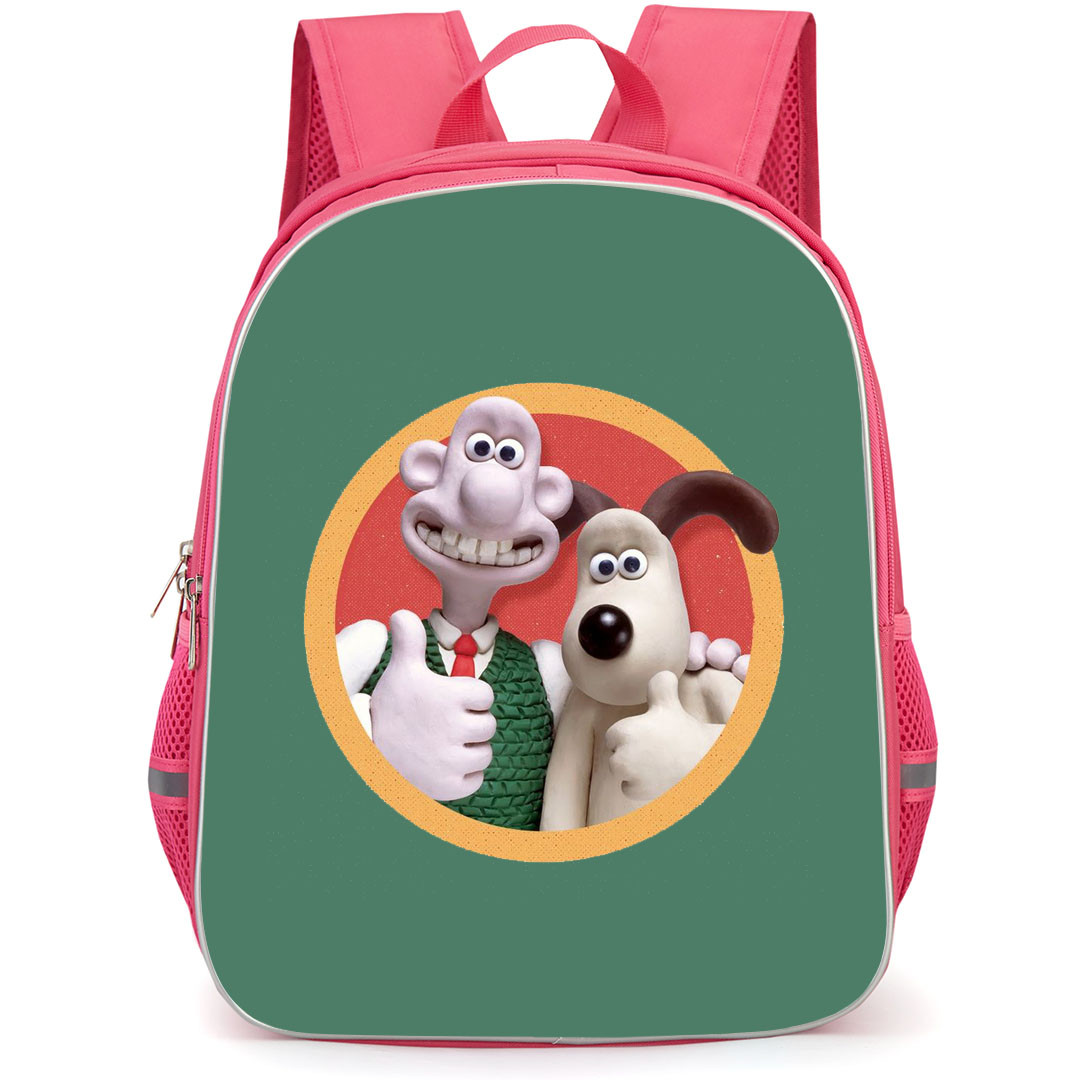 Wallace and Gromit Backpack StudentPack - Wallace and Gromit Portrait Art On Green Background