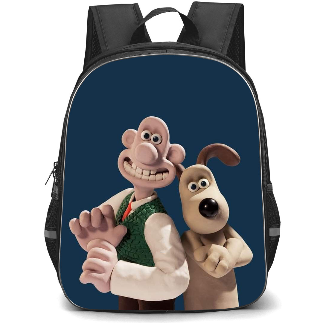 Wallace and Gromit Backpack StudentPack - Wallace and Gromit Standing Together On Blue Background