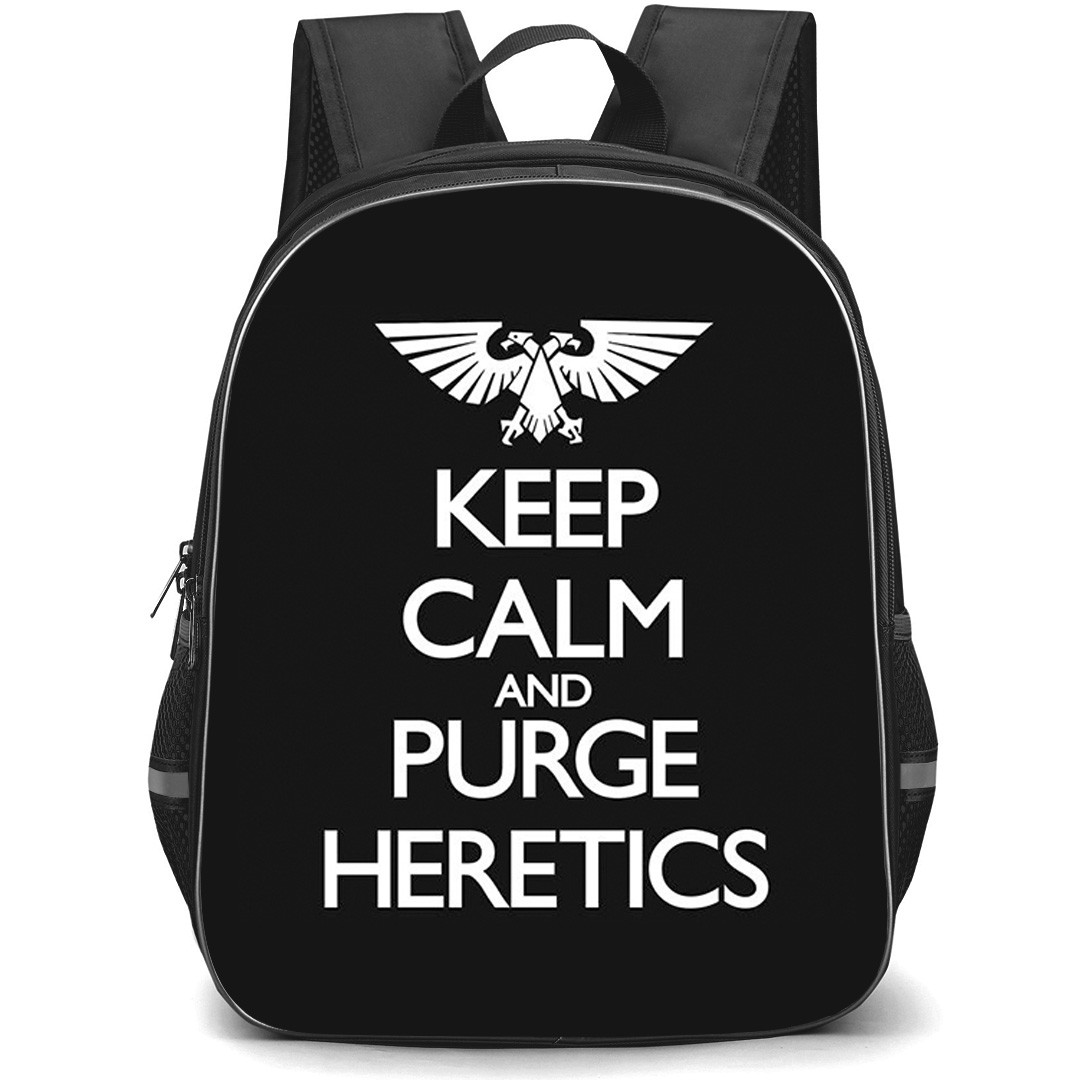 Warhammer 40K Backpack School Bag StudentPack - Warhammer 40K Keep Calm And Purge Heretics Phrase Poster