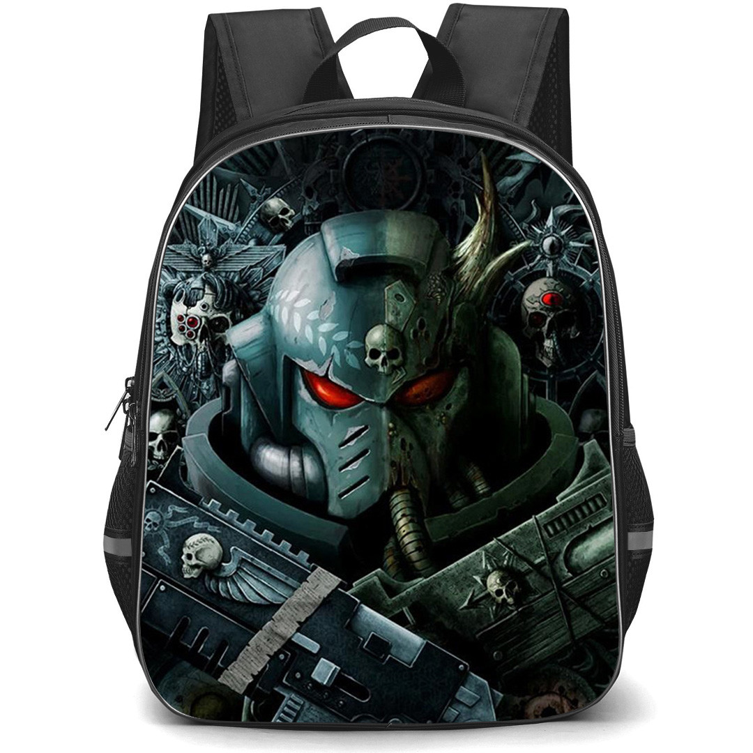 Warhammer 40K Space Marines Backpack School Bag StudentPack - Spacemarine Red Eyes Battle Armor Poster