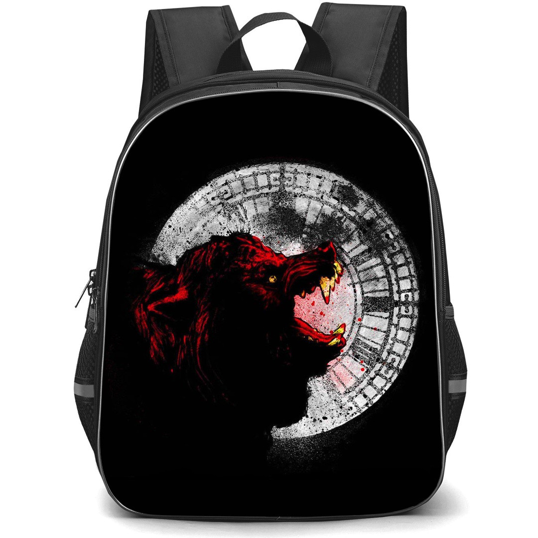 An American Werewolf In London Werewolf Backpack StudentPack - Werewolf Side Portrait
