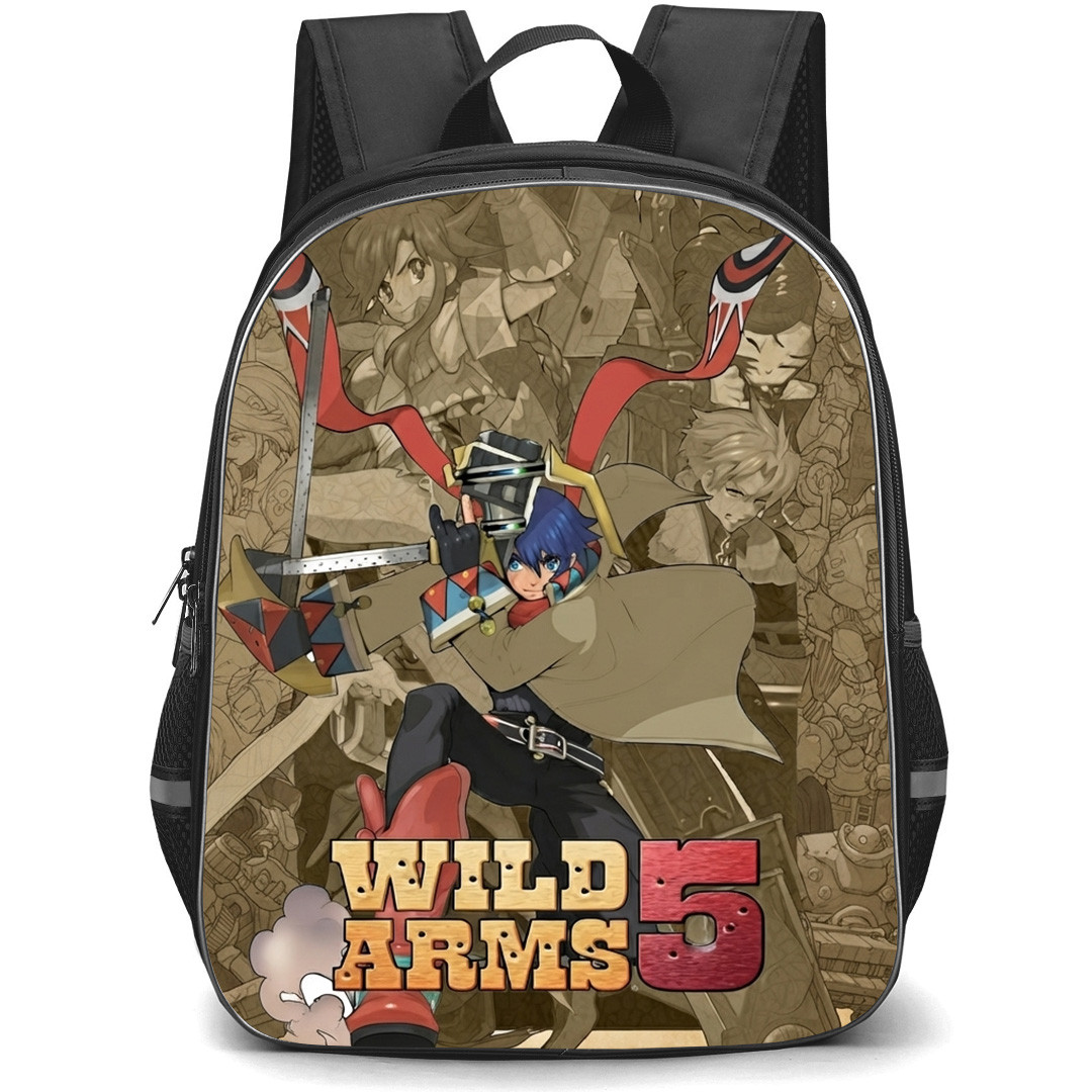 Wild Arms Backpack School Bag StudentPack - Wild Arms 5 Characters Collage Game Poster