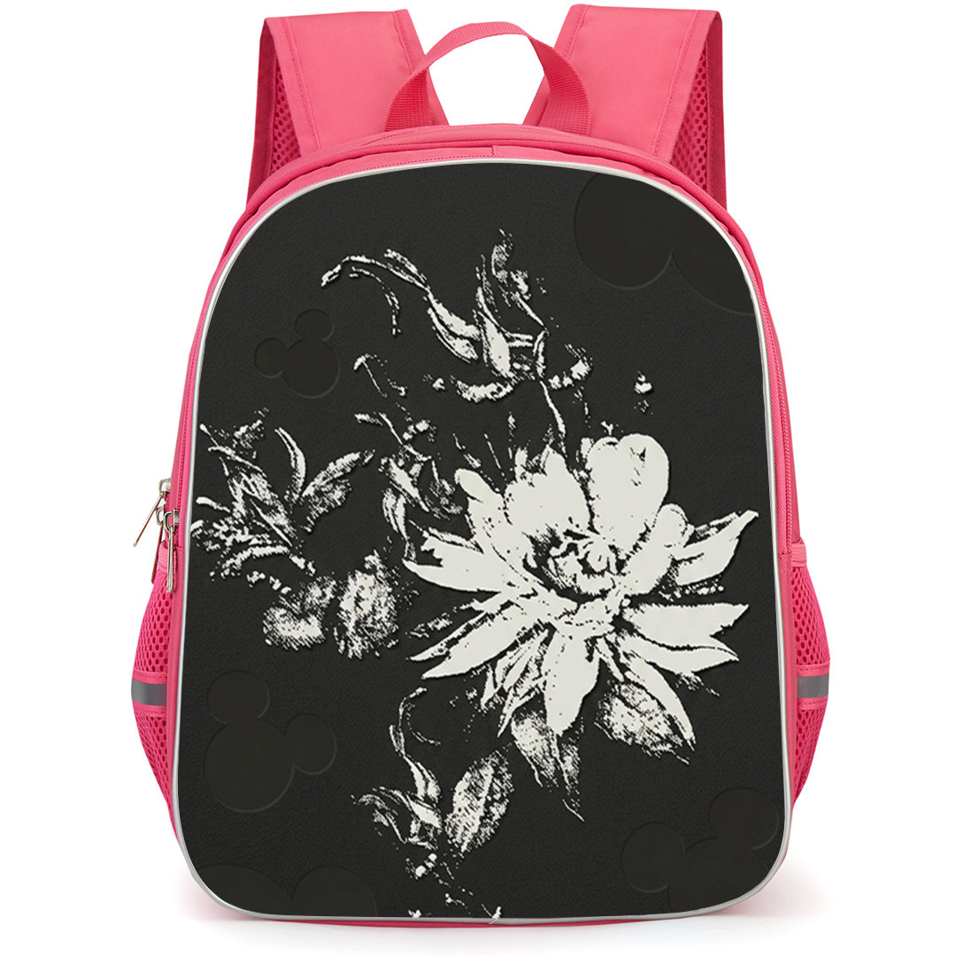 Wildside Disney Backpack School Bag StudentPack - Wildside Disney Noir Floral Mickey Silhouette Poster