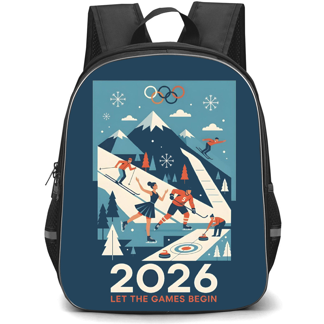2026 Winter Olympic Milano Cortina Backpack School Bag StudentPack - 2026 Let The Games Begin
