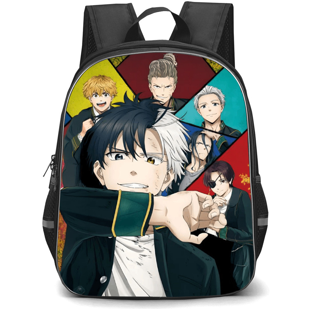 Wind Breaker Backpack School Bag StudentPack - Characters Characters Smile Collage Portrait Sticker