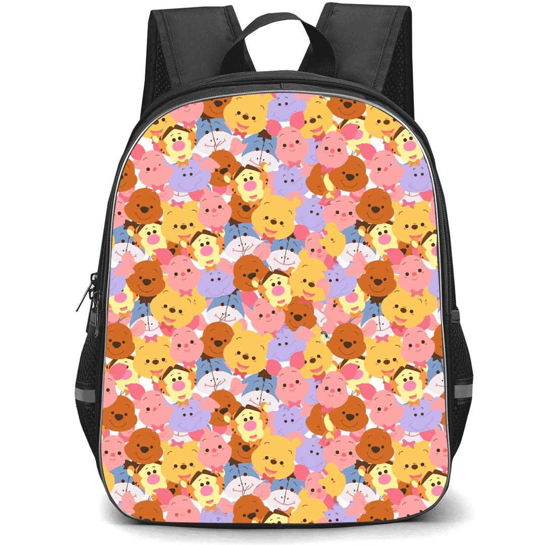 Winnie The Pooh School Backpack StudentPack - Character Sticker Collage