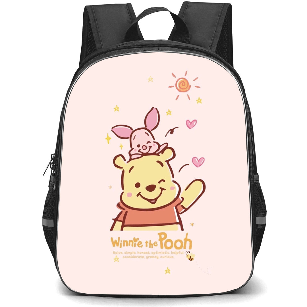 Winnie The Pooh School Backpack StudentPack - Pooh And Piglet Waving