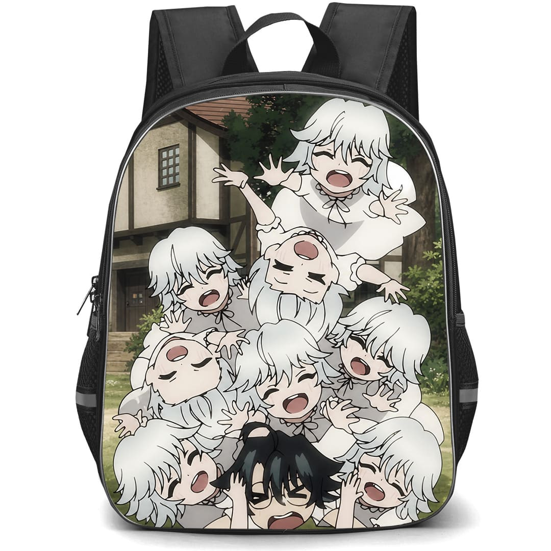 Wistoria Wand And Sword Backpack School Bag StudentPack - Wistoria Wand And Sword Elfaria Albis Serfort And Will Serfort Chibi Art Poster