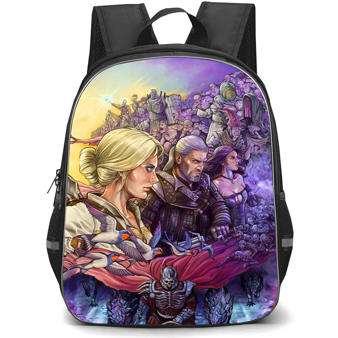 The Witcher Backpack StudentPack - Witcher Wild Hunt Cartoon Art